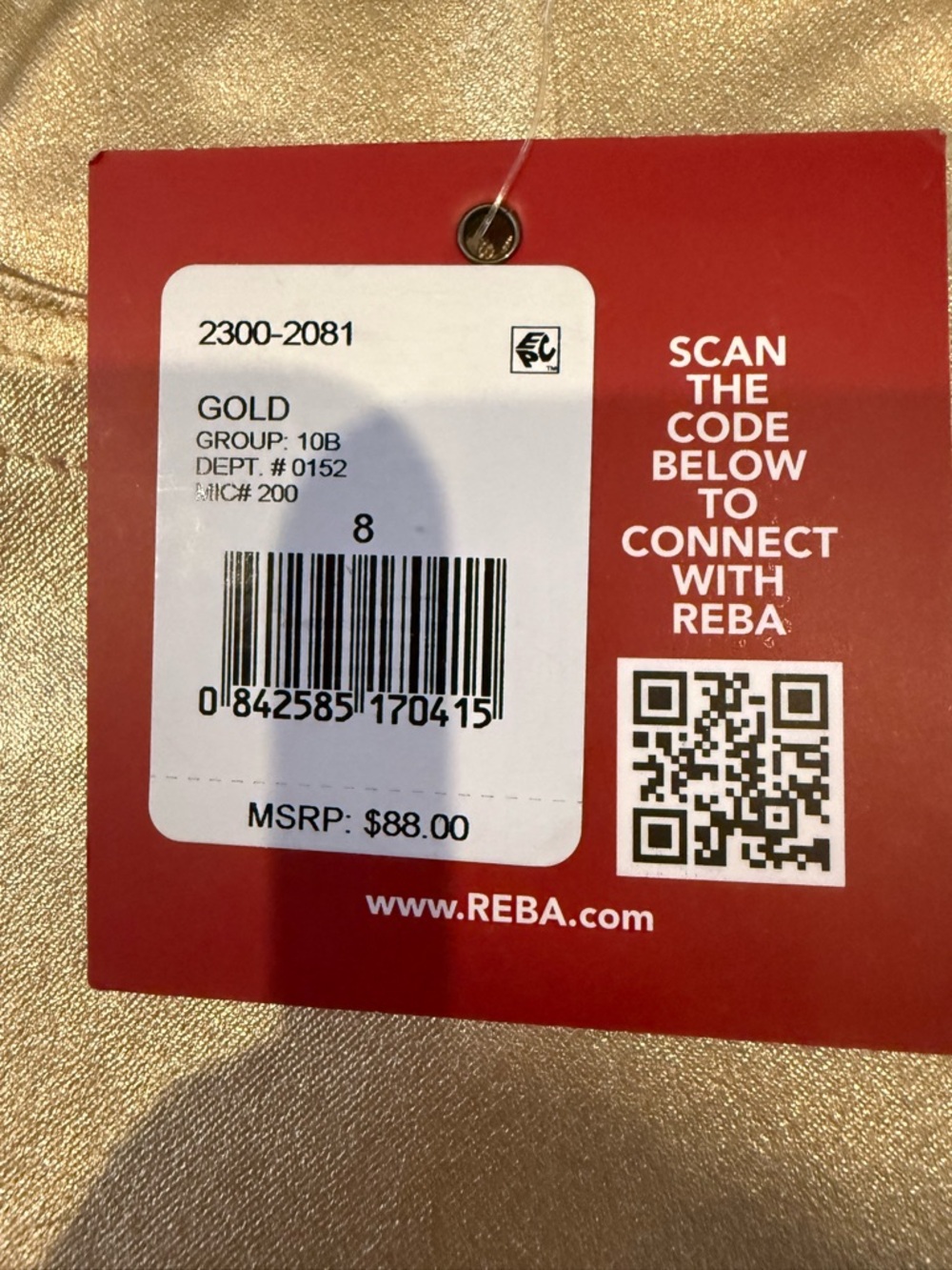 Reba Metallic Gold Skinny Jeans - Picture 4 of 4